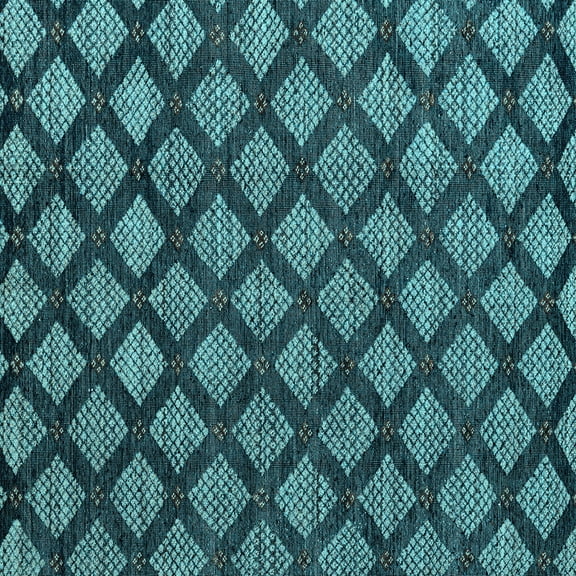 Ahgly Company Indoor Square Abstract Light Blue Modern Area Rugs, 8' Square