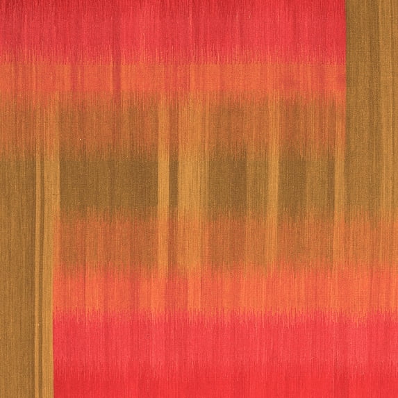 Ahgly Company Indoor Square Abstract Orange Contemporary Area Rugs, 7' Square
