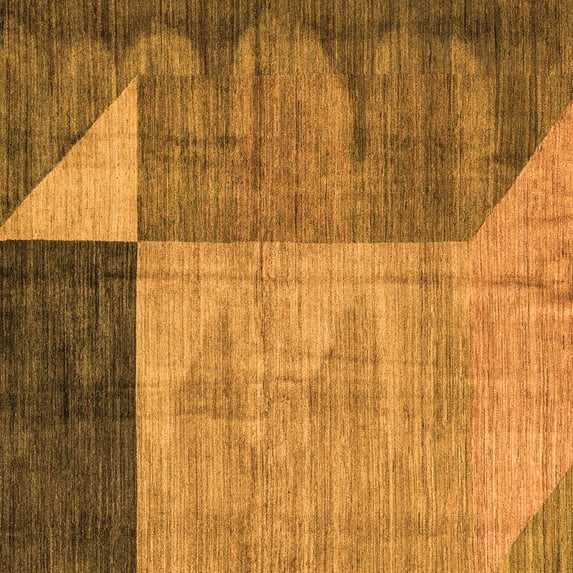 Ahgly Company Indoor Square Abstract Orange Modern Area Rugs, 4' Square