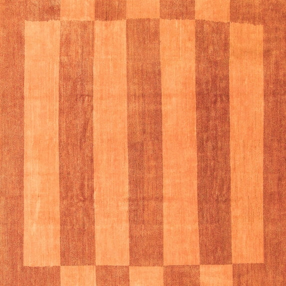 Ahgly Company Indoor Square Abstract Orange Modern Area Rugs, 4' Square