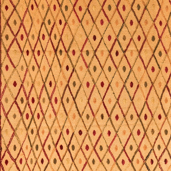 Ahgly Company Indoor Square Abstract Orange Modern Area Rugs, 5' Square