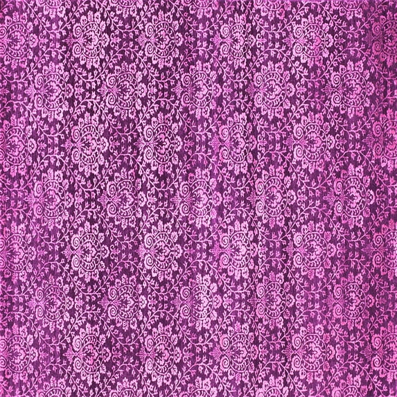 Ahgly Company Indoor Square Abstract Pink Contemporary Area Rugs, 7' Square