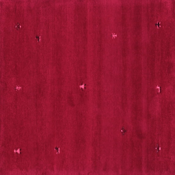 Ahgly Company Indoor Square Abstract Pink Contemporary Area Rugs, 7' Square