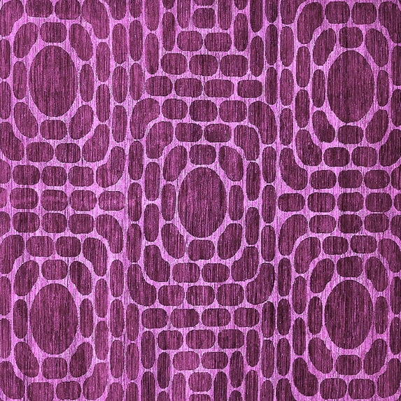 Ahgly Company Indoor Square Abstract Purple Modern Area Rugs, 4' Square
