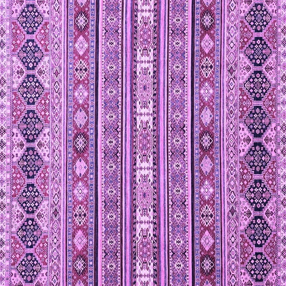 Ahgly Company Indoor Square Abstract Purple Modern Area Rugs, 4' Square