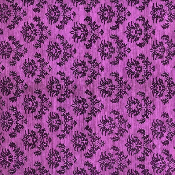 Ahgly Company Indoor Square Abstract Purple Modern Area Rugs, 8' Square