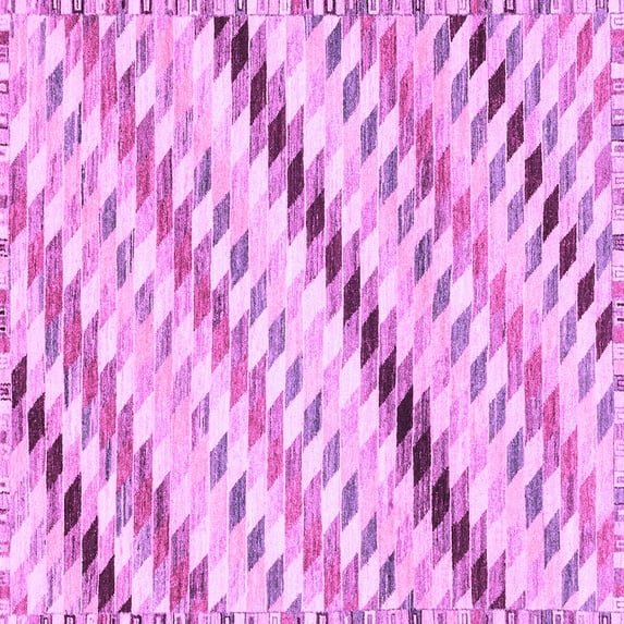 Ahgly Company Indoor Square Abstract Purple Modern Area Rugs, 8' Square