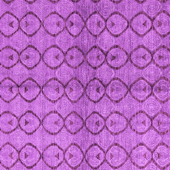 Ahgly Company Indoor Square Abstract Purple Modern Area Rugs, 8' Square