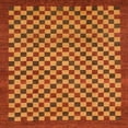 thumbnail image 1 of Ahgly Company Indoor Square Abstract Red Checkered Area Rugs, 6' Square, 1 of 6