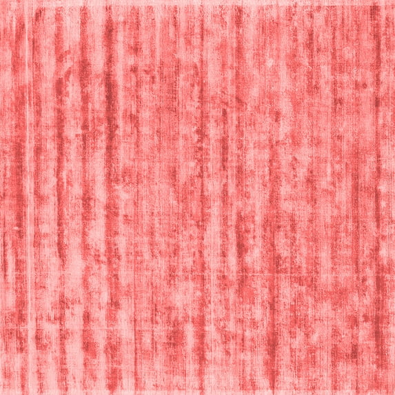 Ahgly Company Indoor Square Abstract Red Contemporary Area Rugs, 6' Square