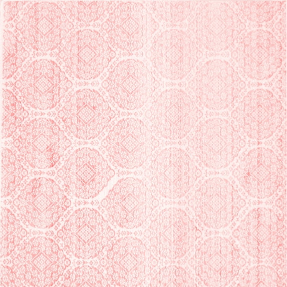 Ahgly Company Indoor Square Abstract Red Contemporary Area Rugs, 8' Square