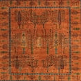 thumbnail image 1 of Ahgly Company Indoor Square Abstract Red Fox Red Area Rugs, 4' Square, 1 of 6