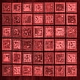 thumbnail image 1 of Ahgly Company Indoor Square Abstract Red Modern Area Rugs, 5' Square, 1 of 4