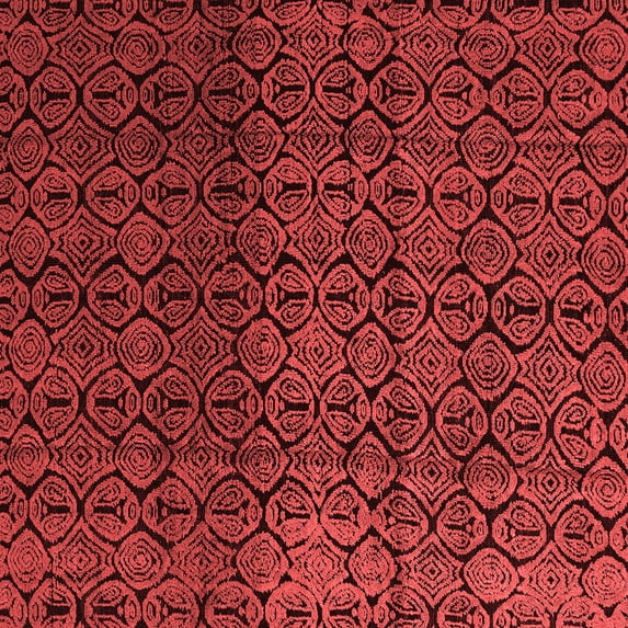 Ahgly Company Indoor Square Abstract Red Modern Area Rugs, 6' Square