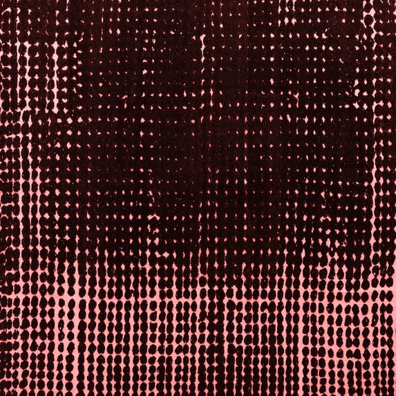 Ahgly Company Indoor Square Abstract Red Modern Area Rugs, 7' Square