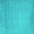 thumbnail image 1 of Ahgly Company Indoor Square Abstract Turquoise Blue Contemporary Area Rugs, 4' Square, 1 of 4