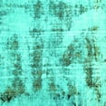 thumbnail image 1 of Ahgly Company Indoor Square Abstract Turquoise Blue Modern Area Rugs, 3' Square, 1 of 4
