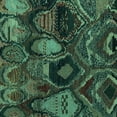thumbnail image 1 of Ahgly Company Indoor Square Abstract Turquoise Blue Modern Area Rugs, 3' Square, 1 of 4