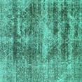 thumbnail image 1 of Ahgly Company Indoor Square Abstract Turquoise Blue Modern Area Rugs, 7' Square, 1 of 4