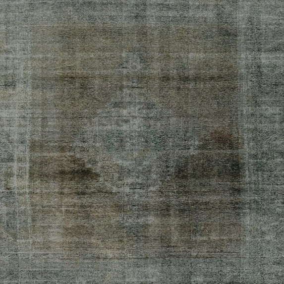 Ahgly Company Indoor Square Abstract Western Charcoal Gray Area Rugs, 5' Square