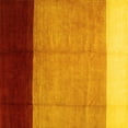 thumbnail image 1 of Ahgly Company Indoor Square Abstract Yellow Contemporary Area Rugs, 4' Square, 1 of 4