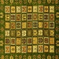 thumbnail image 1 of Ahgly Company Indoor Square Abstract Yellow Modern Area Rugs, 3' Square, 1 of 4