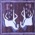 thumbnail image 1 of Ahgly Company Indoor Square Animal Blue Traditional Area Rugs, 7' Square, 1 of 4