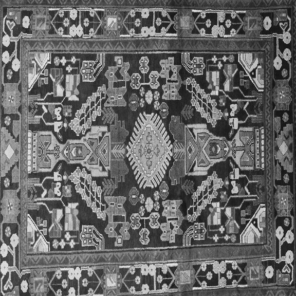Ahgly Company Indoor Square Animal Gray Traditional Area Rugs, 3' Square