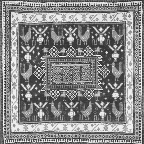 Ahgly Company Indoor Square Animal Gray Traditional Area Rugs, 3' Square