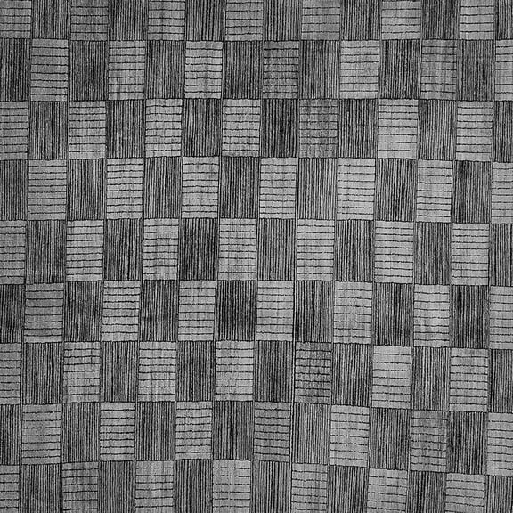 Ahgly Company Indoor Square Checkered Gray Modern Area Rugs, 3' Square