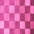 thumbnail image 1 of Ahgly Company Indoor Square Checkered Pink Modern Area Rugs, 3' Square, 1 of 4