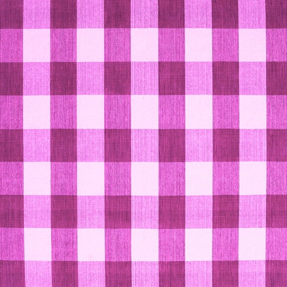 Ahgly Company Indoor Square Checkered Pink Modern Area Rugs, 8' Square