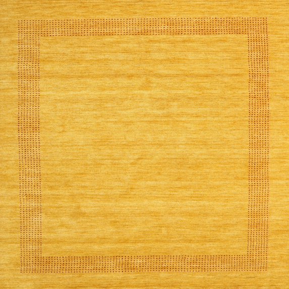 Ahgly Company Indoor Square Contemporary Deep Yellow Area Rugs, 3' Square