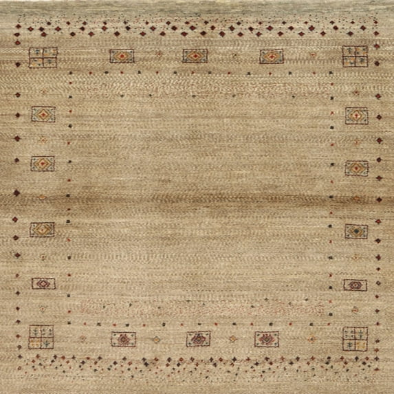 Ahgly Company Indoor Square Contemporary Sand Brown Area Rugs, 8' Square