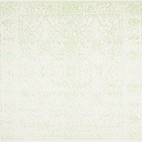 Ahgly Company Indoor Square Contemporary White Gold Solid Area Rugs, 6' Square