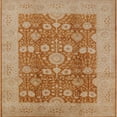 thumbnail image 1 of Ahgly Company Indoor Square Mid-Century Modern Brown Sand Brown Oriental Area Rugs, 5' Square, 1 of 6