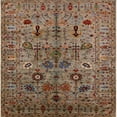 thumbnail image 1 of Ahgly Company Indoor Square Mid-Century Modern Bullet Shell Brown Area Rugs, 4' Square, 1 of 1