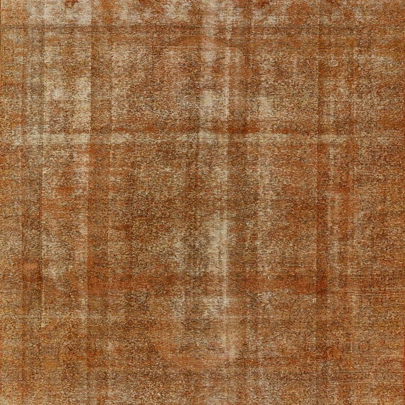 Ahgly Company Indoor Square Mid-Century Modern Mahogany Brown Area Rugs, 3' Square