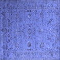 thumbnail image 1 of Ahgly Company Indoor Square Oriental Blue Industrial Area Rugs, 5' Square, 1 of 4