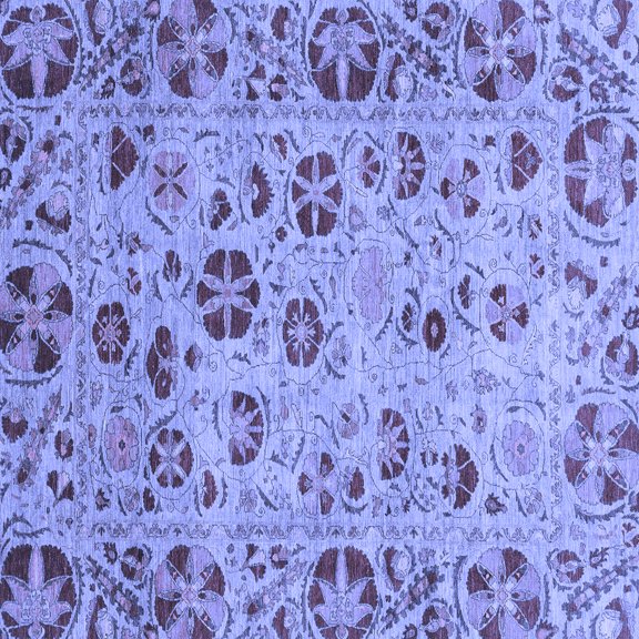 Ahgly Company Indoor Square Oriental Blue Traditional Area Rugs, 3' Square