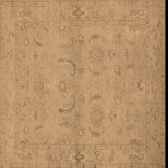 Ahgly Company Indoor Square Oriental Brown Traditional Area Rugs, 6' Square