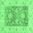 thumbnail image 1 of Ahgly Company Indoor Square Oriental Emerald Green Traditional Area Rugs, 4' Square, 1 of 4