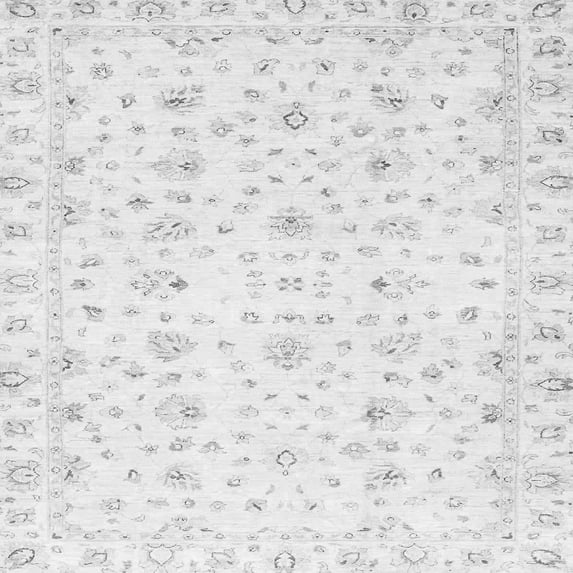 Ahgly Company Indoor Square Oriental Gray Traditional Area Rugs, 7' Square
