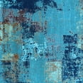 thumbnail image 1 of Ahgly Company Indoor Square Oriental Light Blue Industrial Area Rugs, 4' Square, 1 of 4