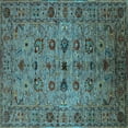 thumbnail image 1 of Ahgly Company Indoor Square Oriental Light Blue Industrial Area Rugs, 6' Square, 1 of 4