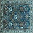 thumbnail image 1 of Ahgly Company Indoor Square Oriental Light Blue Traditional Area Rugs, 6' Square, 1 of 4