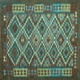 thumbnail image 1 of Ahgly Company Indoor Square Oriental Light Blue Traditional Area Rugs, 8' Square, 1 of 4