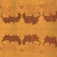 thumbnail image 1 of Ahgly Company Indoor Square Oriental Orange Modern Area Rugs, 5' Square, 1 of 4