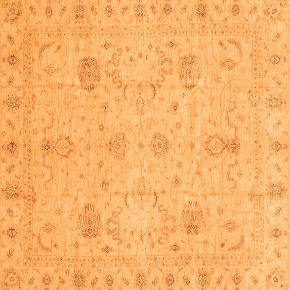 Ahgly Company Indoor Square Oriental Orange Traditional Area Rugs, 3' Square