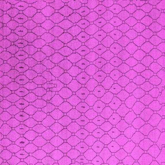 Ahgly Company Indoor Square Oriental Pink Industrial Area Rugs, 8' Square